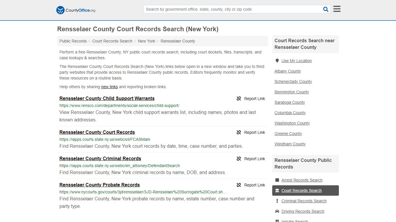Rensselaer County Court Records Search (New York) - County Office