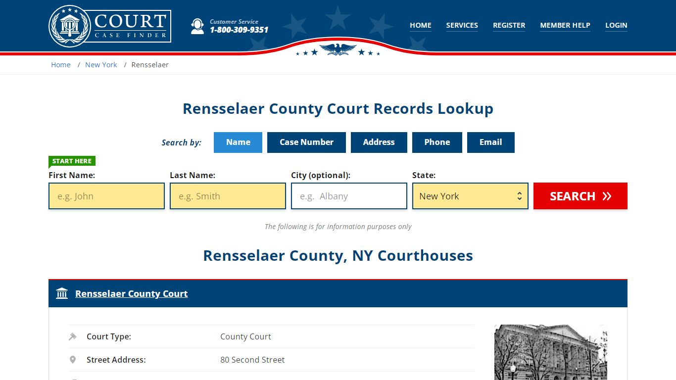 Rensselaer County Court Records | NY Case Lookup